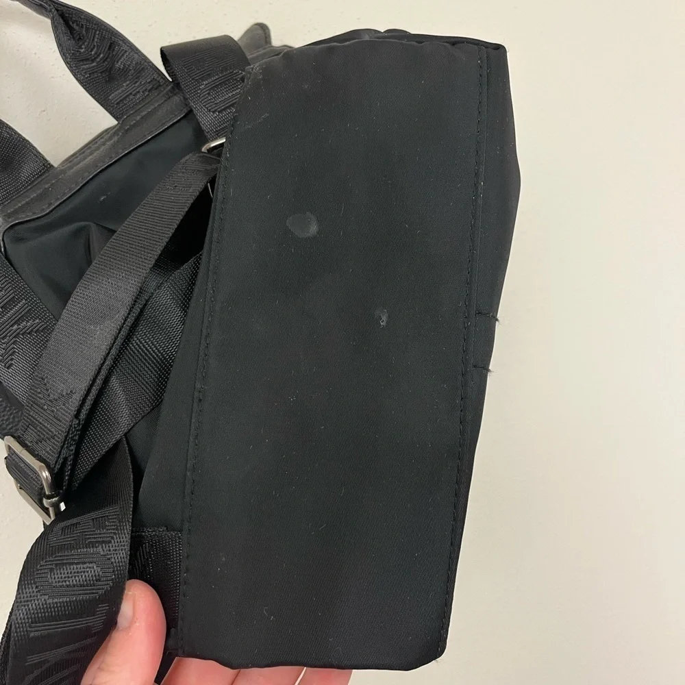 Botkier New York Mini Trigger Backpack Black Faux Leather